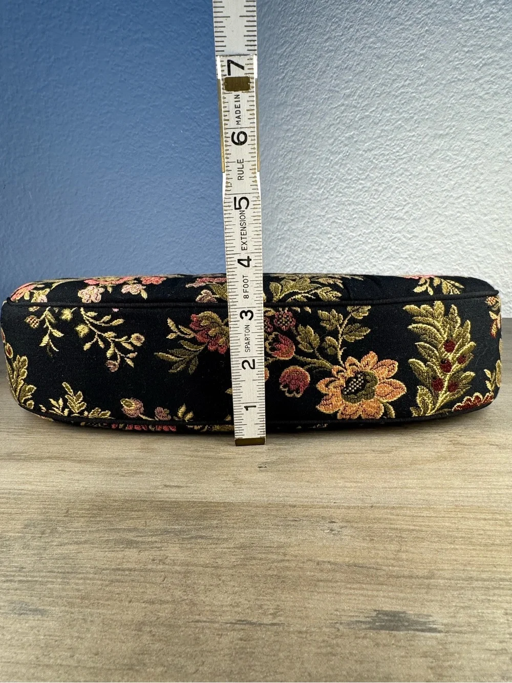 Vintage 1950s Crown Lewis Floral Tapestry Purse Mirror Comb MCM-UNUSED! NOS
